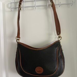 Dooney & Bourke Black and Tan Shoulder Bag